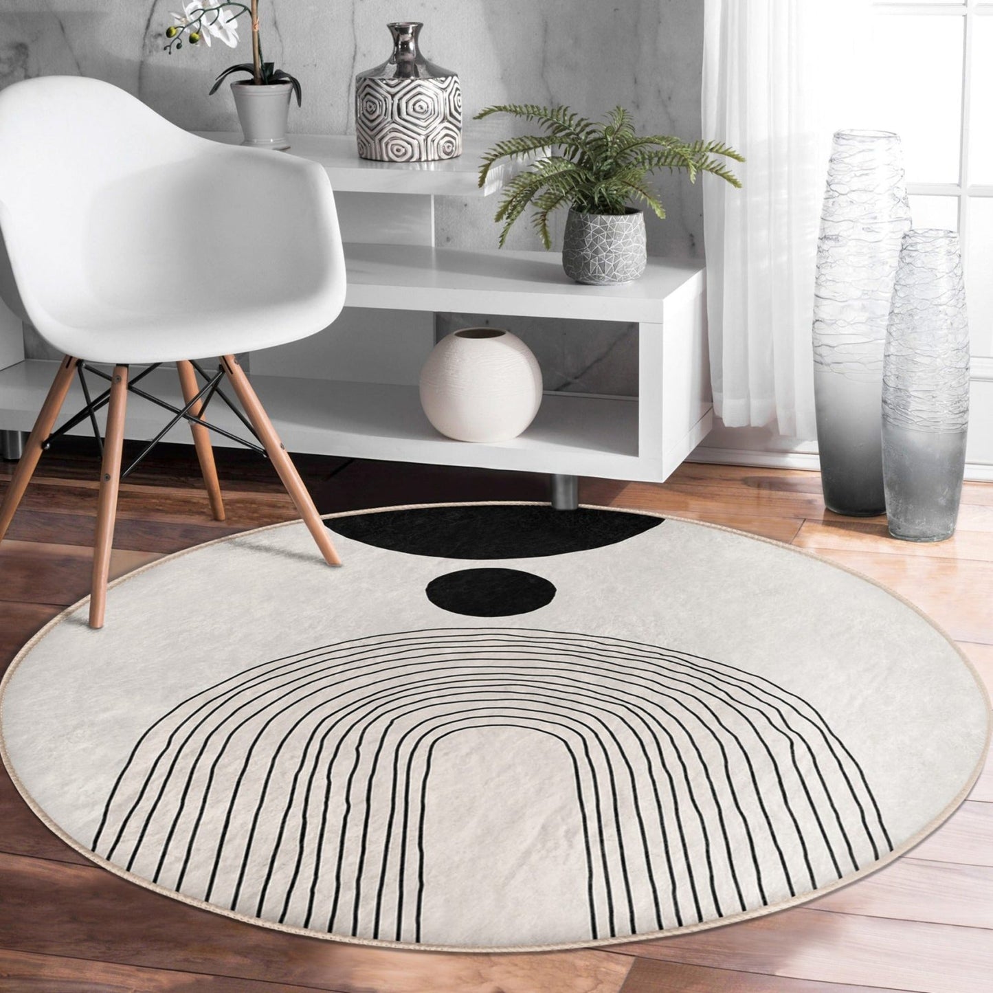 Abstract Round Rug