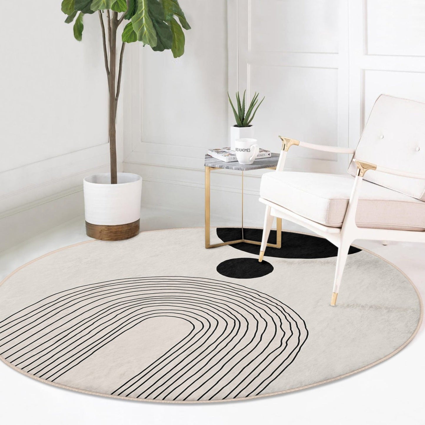 Abstract Round Rug