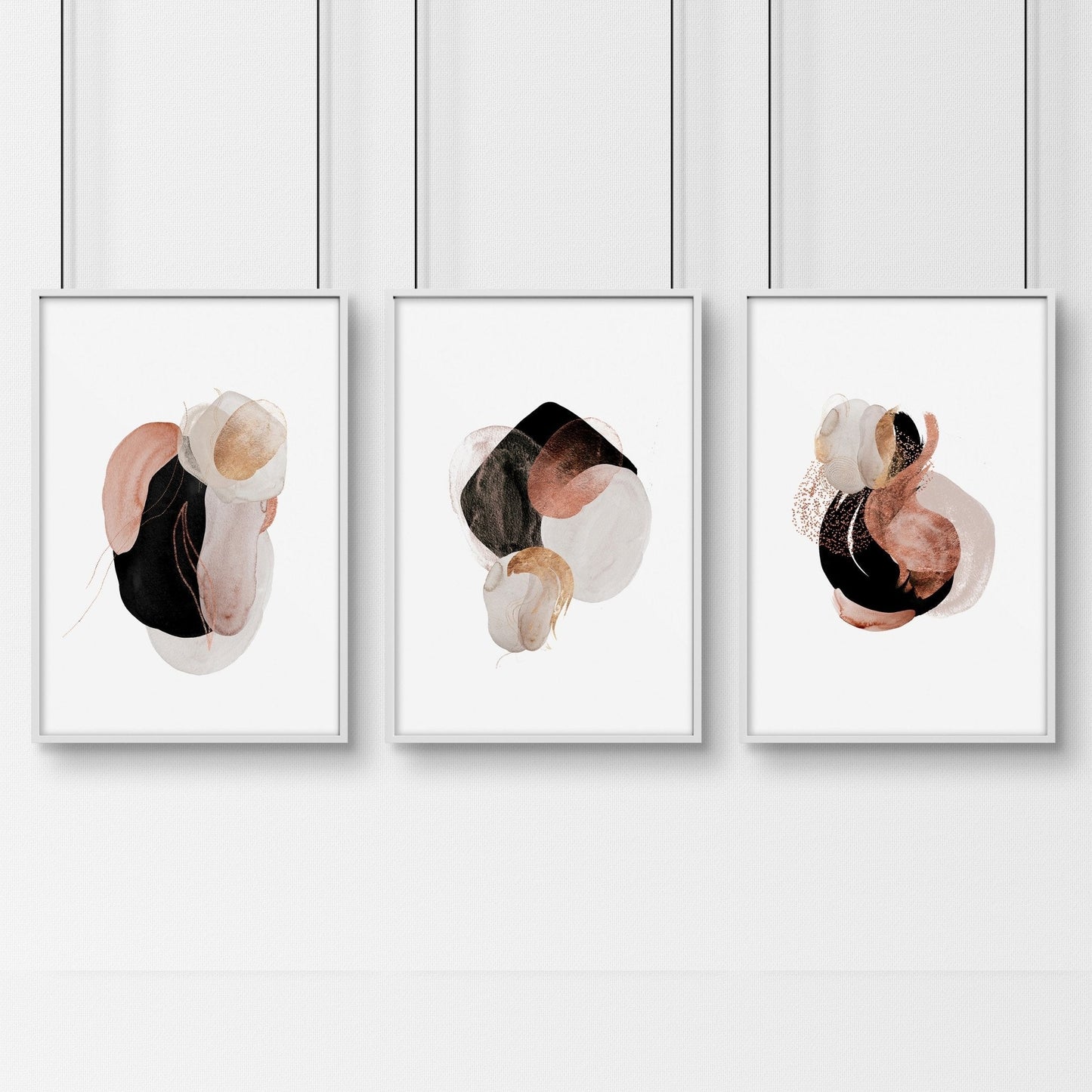 Abstract wall print set | set of 3 wall art prints