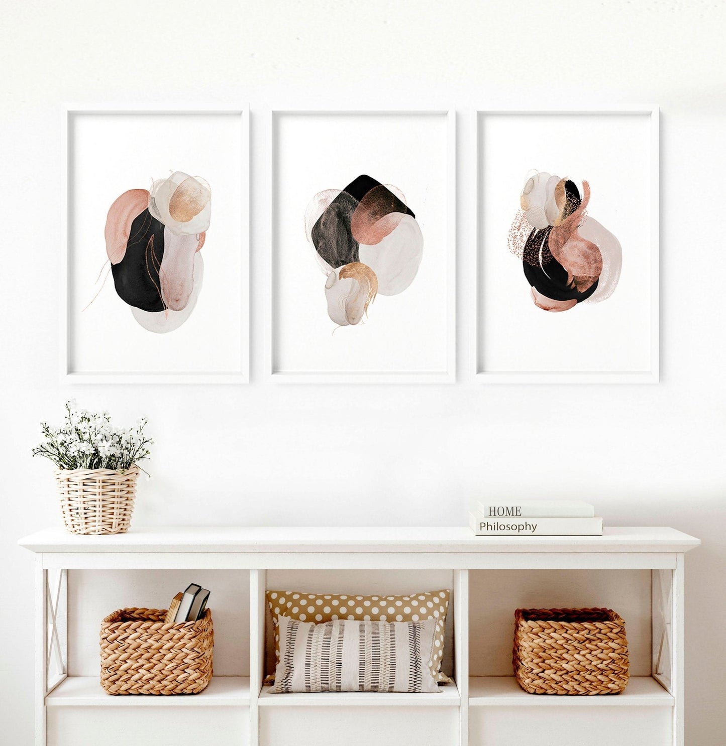 Abstract wall print set | set of 3 wall art prints