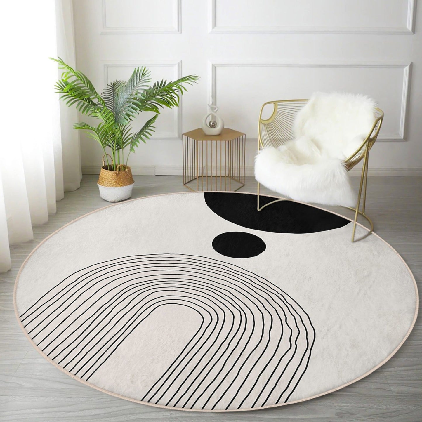 Abstract Round Rug