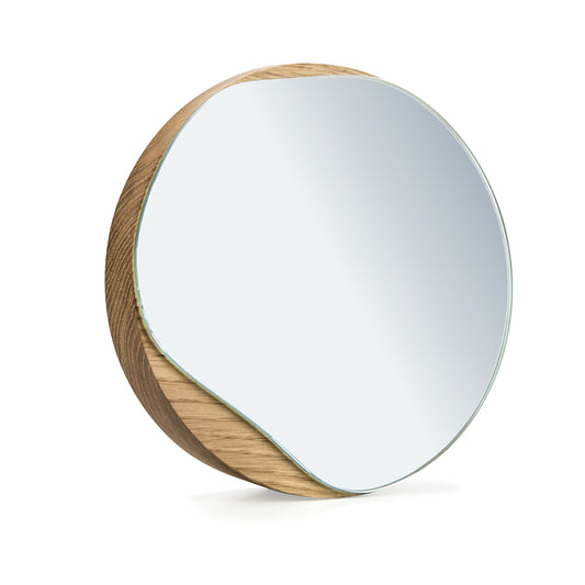 Cosmetic Round Mirror (Oak Wood or Black)