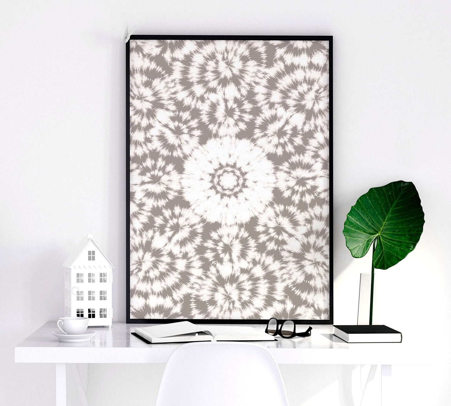 Shibori tie dye Set of 3 framed wall art prints