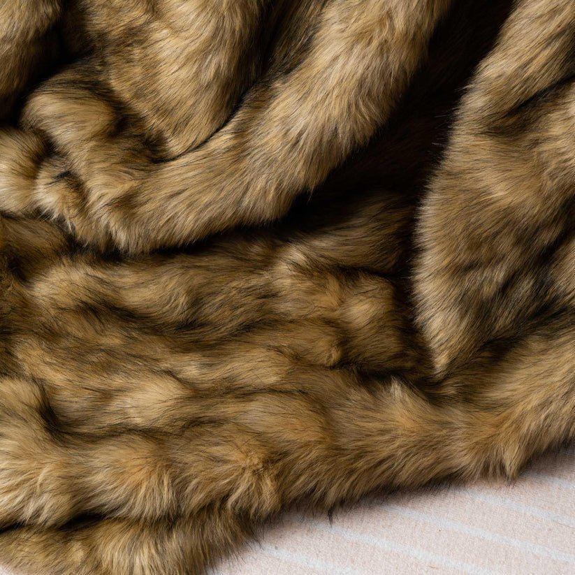 Faux Fur Luxury Blanket Ocher