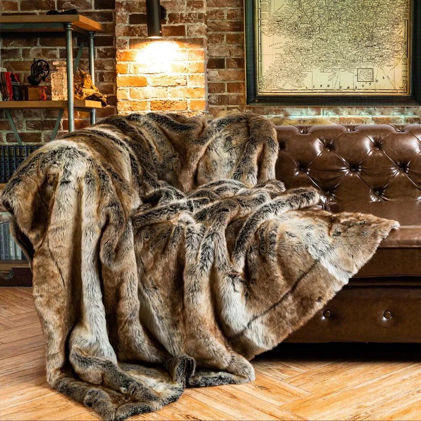 Faux Fur Ombre Blanket