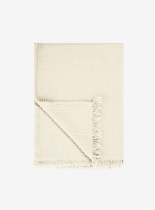 Organic Cotton Throw Blanket (Beige)